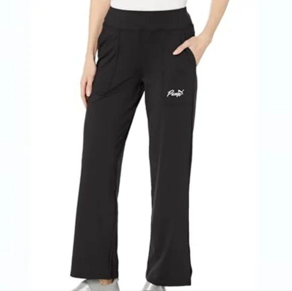 Puma | Women's Black Track Pants - Picture 1 of 4